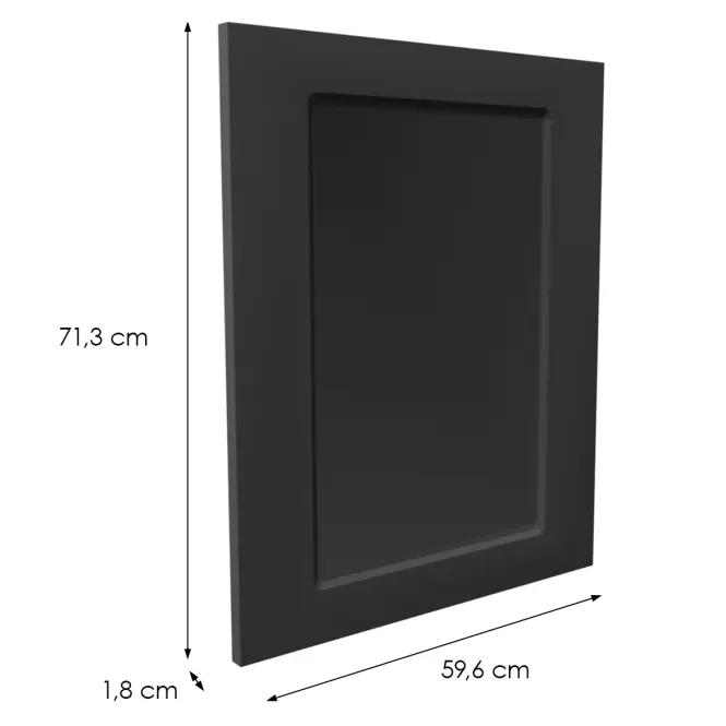 Čelo skrinky Luxeo F15-D60FZW rám black