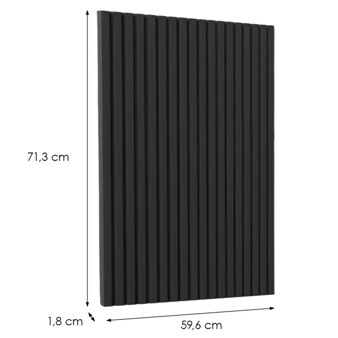 Čelo skrinky Luxeo F14-D60FZW ryfla black