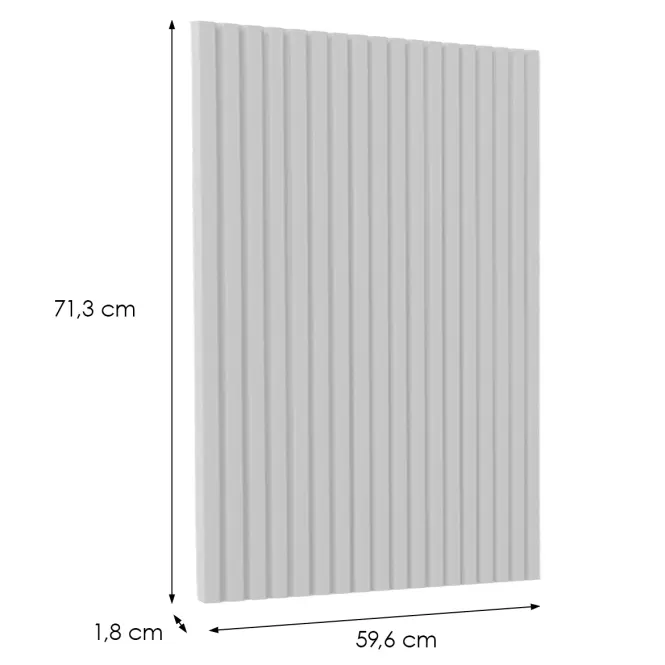 Čelo skrinky Luxeo F14-D60FZW ryfla white