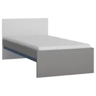 Posteľ Laser LASZ01B 90 platinovo sivá/čierna perla/alpská biela/modrá