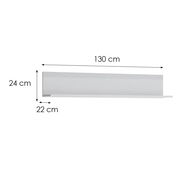 Polička Novi NVIP01 biela alpin/pvc biela supermat,2