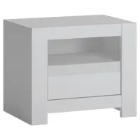 Nočný stolík Novi NVIK05 1S biela alpin/pvc biela supermat