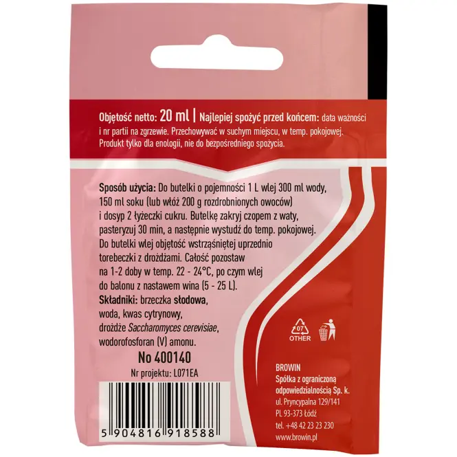 Vínne kvasnice malaga - 20 ml
