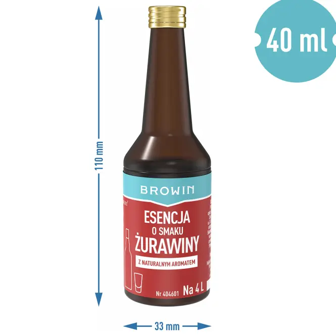 Esencia s príchuťou – brusnica 40 ml,3