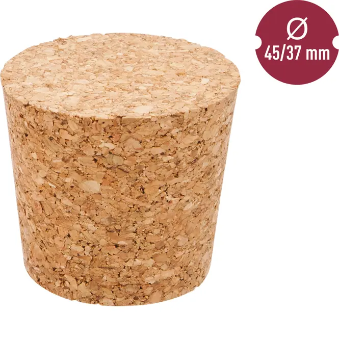 Korková zátka kónická fi37/45mm - aglomer.