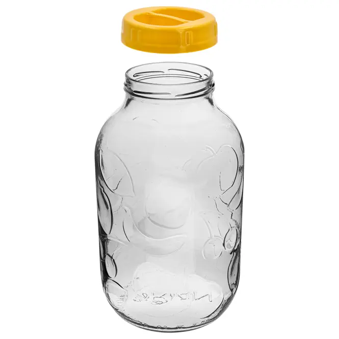 Sklenený pohár to 5 l s viečkom Browin s úchytom