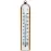 Izbový teplomer s bielou stupnicou (-30/50 °C) 20 cm