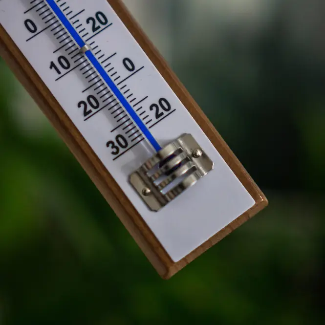 Izbový teplomer s bielou stupnicou (-30/50 °C) 20 cm,3