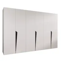 Skriňa Piano 1-300 (3x100) biela/čierna