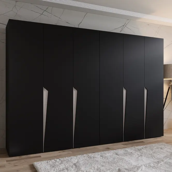 Skriňa Piano 1-300 (2x150) čierna/kašmír,5