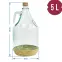 Demižón dama 5 l s výpletom s uzáverom na závit,3