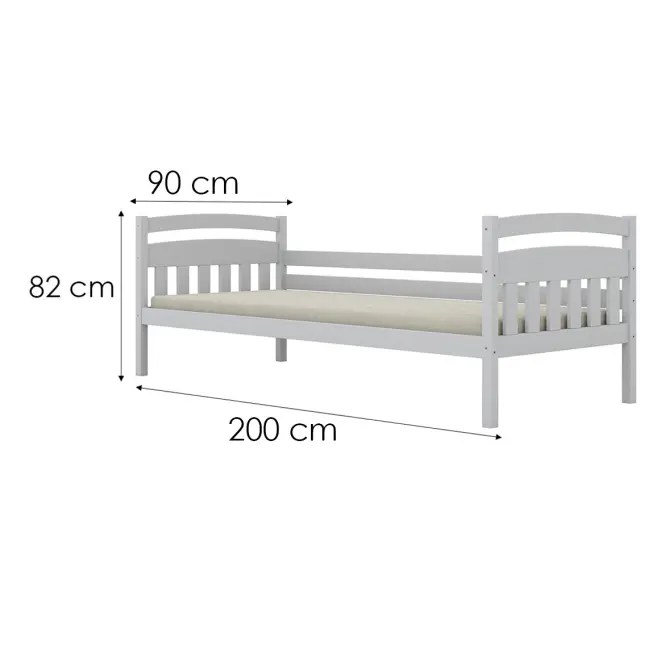 Posteľ Tosia štandard 90x200 biela,4