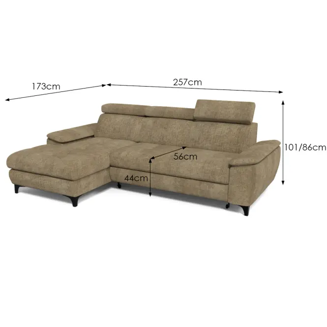 Rohová sedacia súprava Heros L Tresor 43