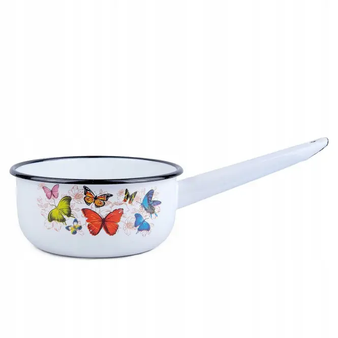 Hrniec s rukoväťou 16 cm 1,5 l motýle