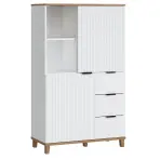 Komoda Plissee PLIK02 2D3S biela alpin/dub grandson
