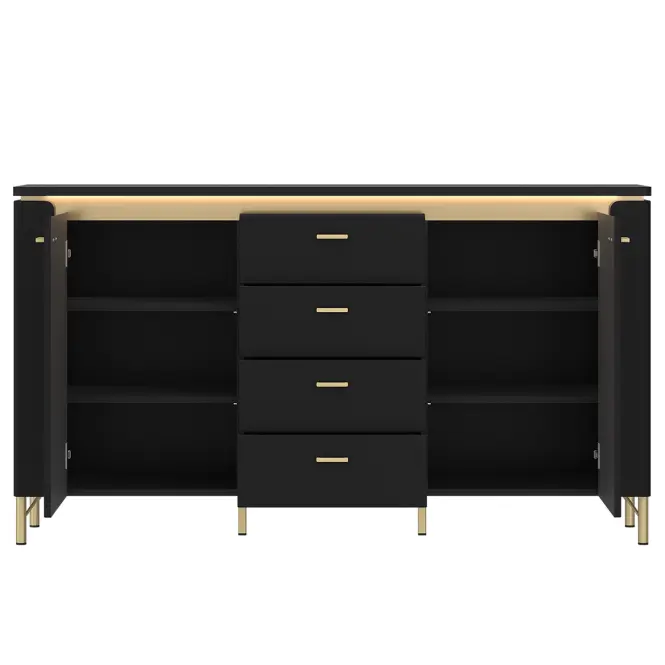 Komoda Norica LAZK02 U114 2D4S čierna