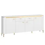 Komoda Lazio LAZK03 U008/U080 4D2S biela/biela alpský
