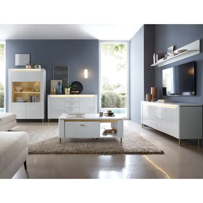 Komoda Lazio LAZK03 U008/U080 4D2S biela/biela alpský
