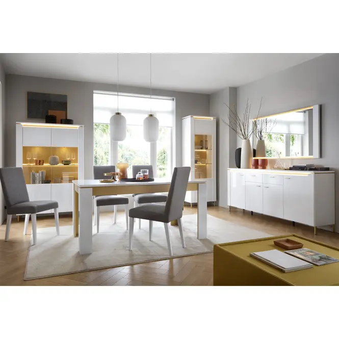 Komoda Lazio LAZK03 U008/U080 4D2S biela/biela alpský