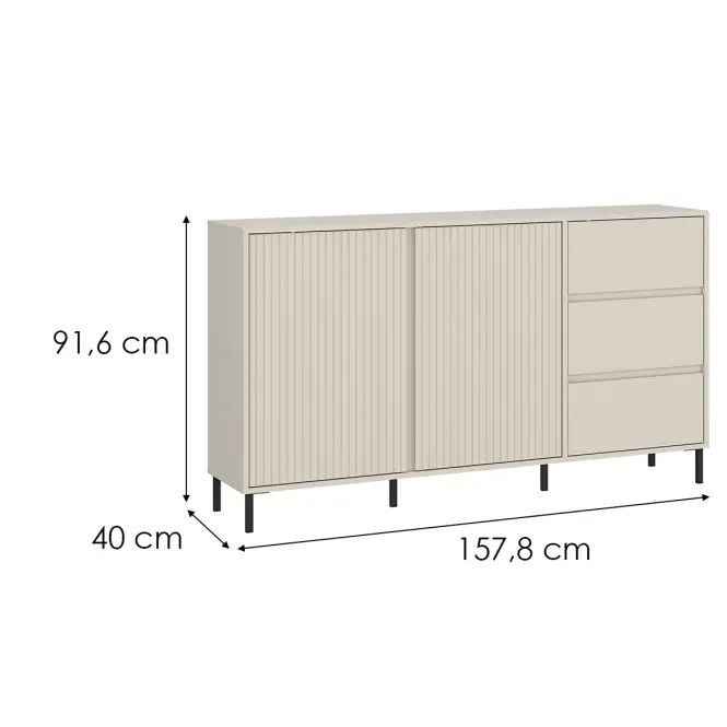 Komoda Avenale AVEK01 U118 2D3S kašmír