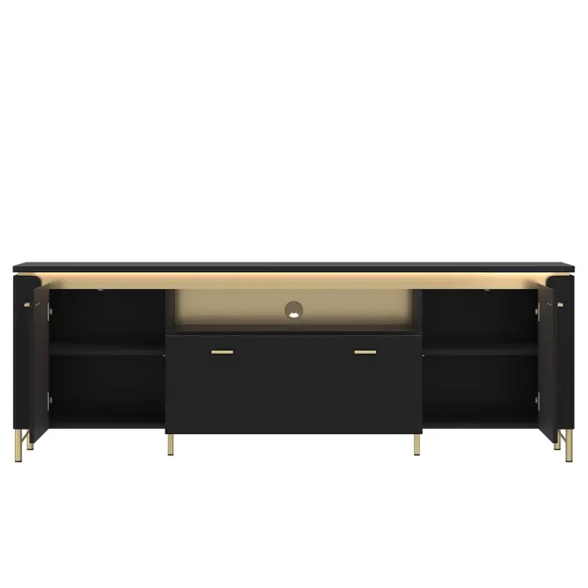 TV stolík Norica LAZF03 U114 2D1S čierna,3