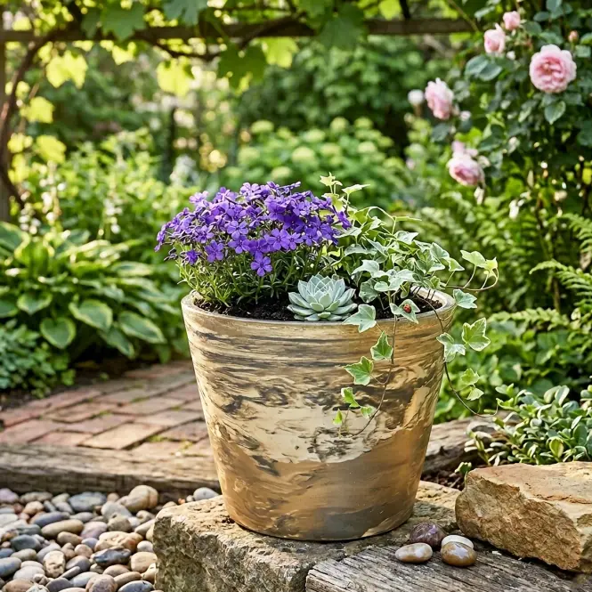 Kvetináč TP24-012 31X31X24 krémový,3