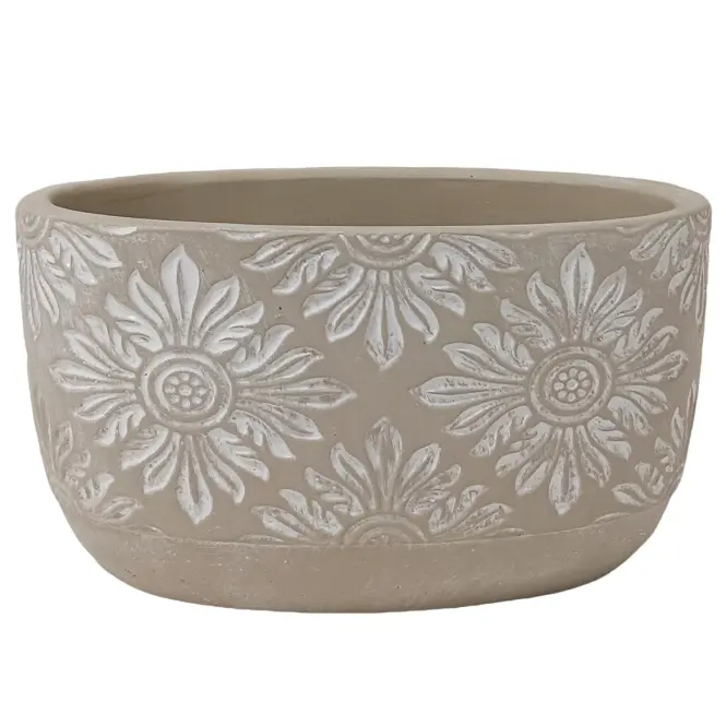 Kvetinač ys438463 18x10.5x10 cement oval,2