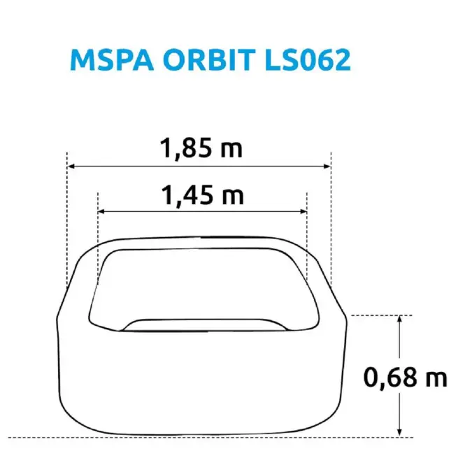Nafukovacia vírivka spa 1.85x0.68 m MSpa Orbit 062-6