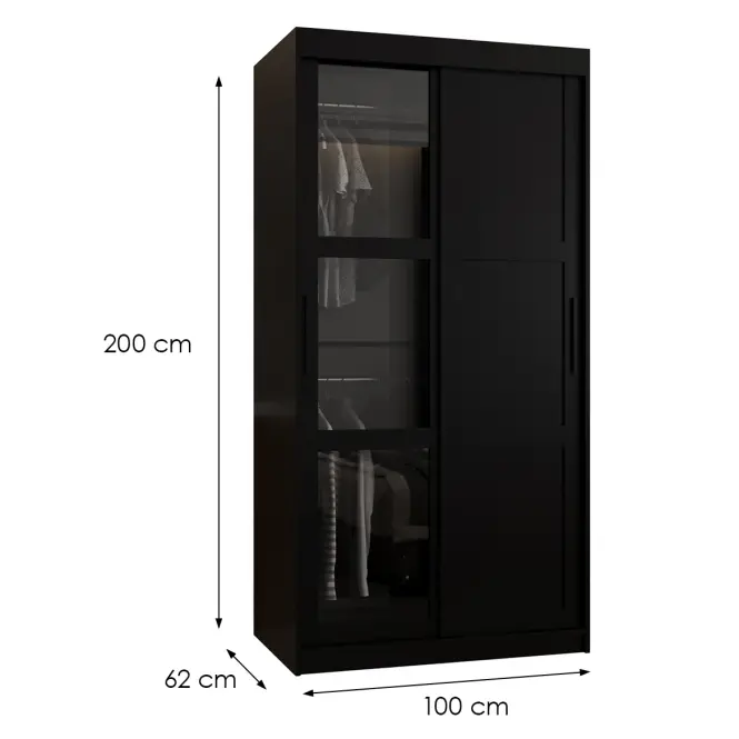 Skriňa Dome III 100 čierna,2