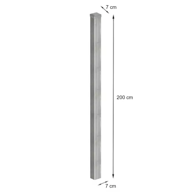 Hladký stĺpik 70x70 ZN,2