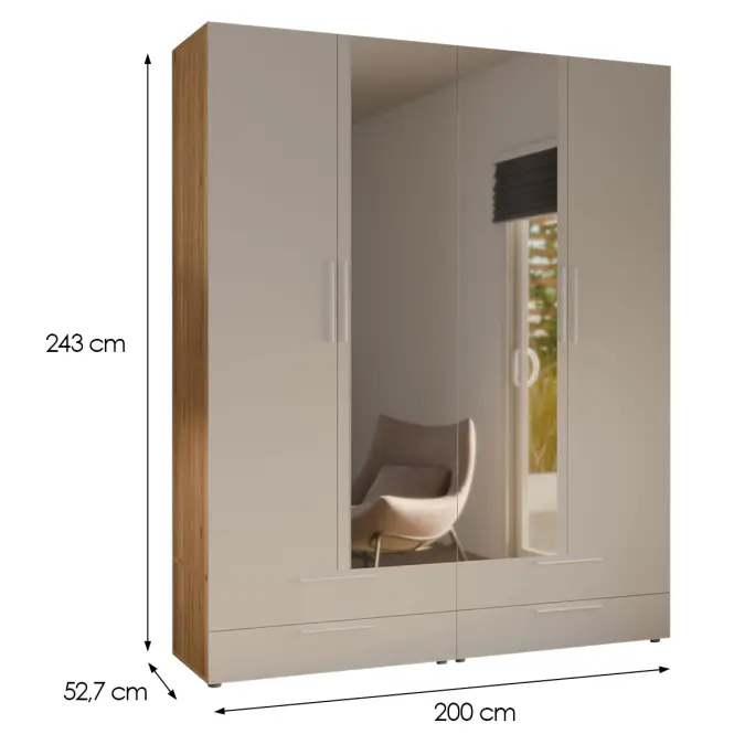 Skriňa Moduklix Set 20 Biela/ Dub Mauvella