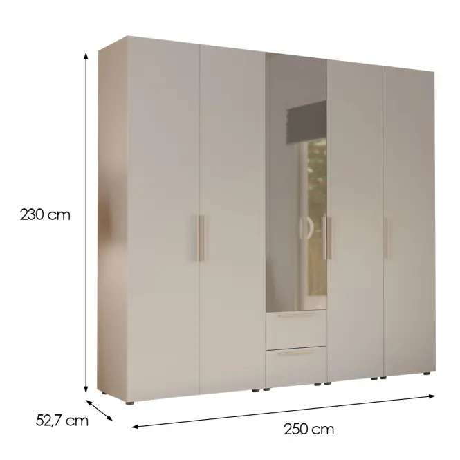 Skriňa Moduklix Set 27 Biela/Piesok