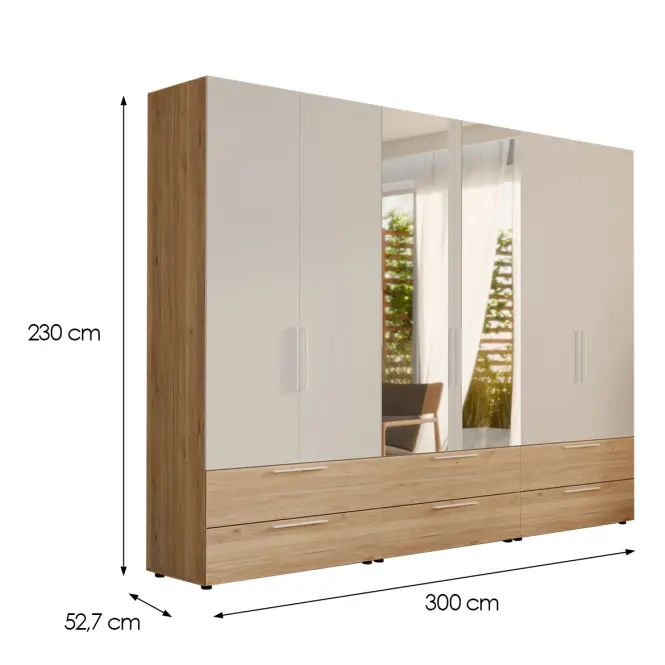 Skriňa Moduklix Set 30 Biela/ Dub Mauvella