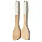 Skosená obracačka bambus biela rukoväť 32*6cm ut03532bs17