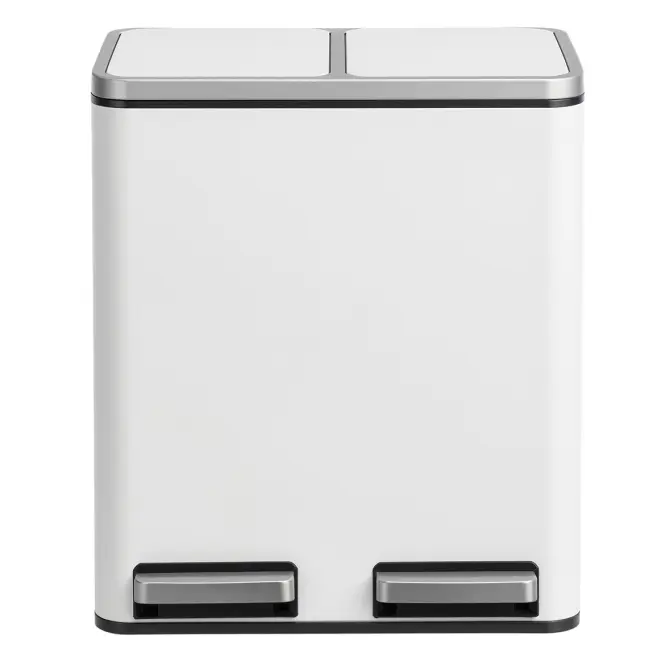 Odpadkový kôš 2x15 l biely LTB030WG01