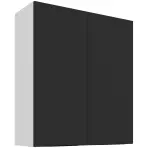 Kuchynská skrinka Aria-BL/WH anti fingerprint 80G-90 2F