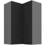 Kuchynská skrinka Aria-BL/ANT anti fingerprint 60X60 GN-90 2F (90°)