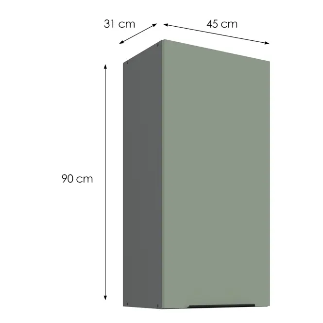 Kuchynská skrinka Aria-SA/ANT anti fingerprint 45G-90 1F,3