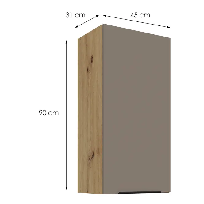 Kuchynská skrinka Aria-TA/AR anti fingerprint 45G-90 1F,3