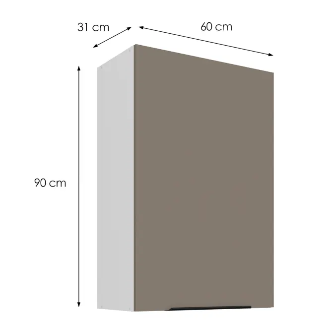 Kuchynská skrinka Aria-TA/WH anti fingerprint 60G-90 1F