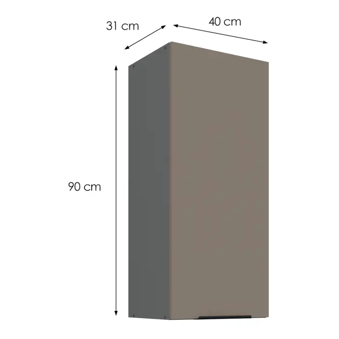 Kuchynská skrinka Aria-TA/ANT anti fingerprint 40G-90 1F