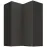 Kuchynská skrinka Aria-GR/BL anti fingerprint 60X60 GN-90 2F (90°)