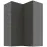 Kuchynská skrinka Aria-GR/ANT anti fingerprint 60X60 GN-90 2F (90°)