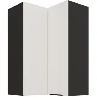 Kuchynská skrinka Aria-WH/BL anti fingerprint 60X60 GN-90 2F (90°)