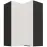 Kuchynská skrinka Aria-WH/BL anti fingerprint 60X60 GN-90 2F (90°)