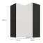 Kuchynská skrinka Aria-WH/BL anti fingerprint 60X60 GN-90 2F (90°),3
