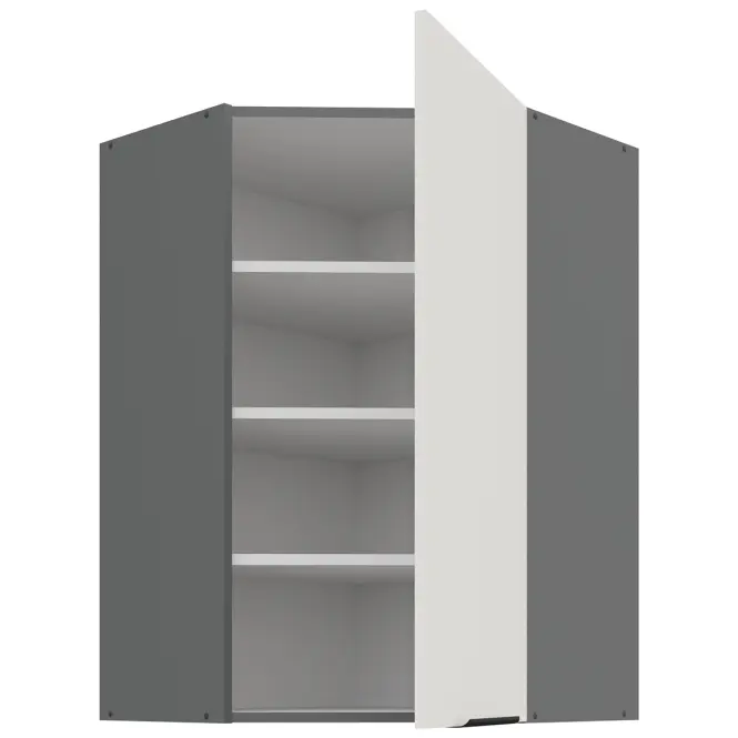 Kuchynská skrinka Aria-WH/ANT anti fingerprint 60X60 GN-90 1F (45°),2