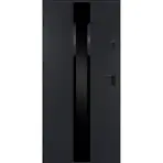 Dvere vchodové Neptun 90 L antracit čierna inox/grafitové