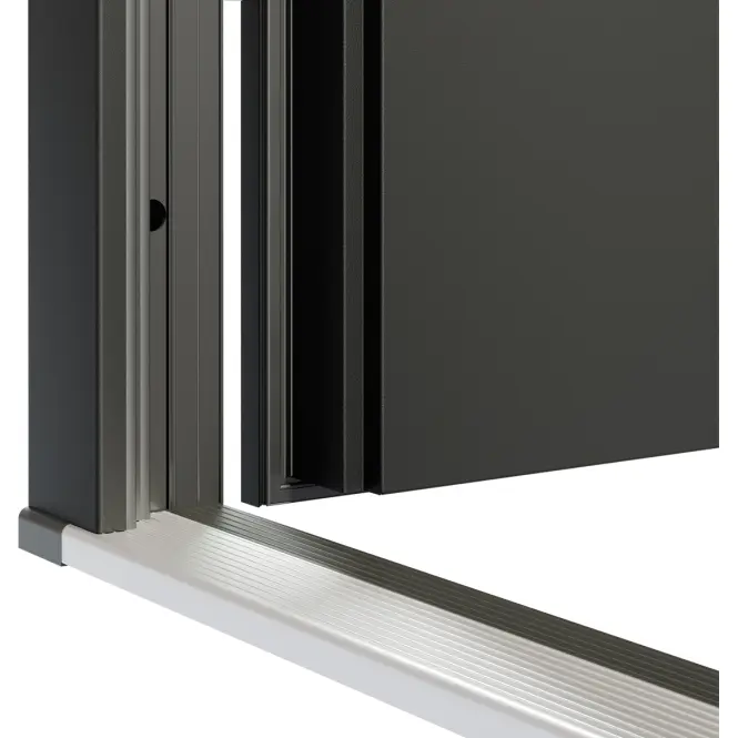 Dvere vchodové Neptun 90 L antracit čierna inox/grafitové