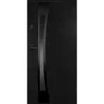 Dvere vchodové Asteria 90 P tmavý antracit čierna inox/grafitové